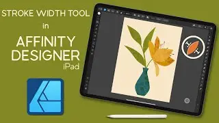 Stroke Width Tool - Affinity Designer iPad - Beginner Vector Tutorial- Graphic Design & Illustration