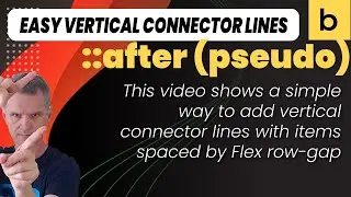 Easy Vertical connector between elements spaced by Flex row-gap