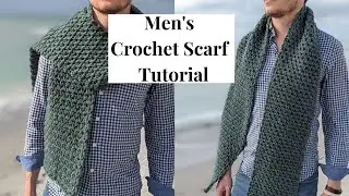 Classic Men's Crochet Scarf Tutorial - Free Crochet Men's Pattern