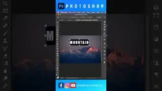 Transparent Text Effect in Adobe Photoshop #tipsandtricks #photoshop #shorts