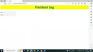 How to use fieldset in HTML
