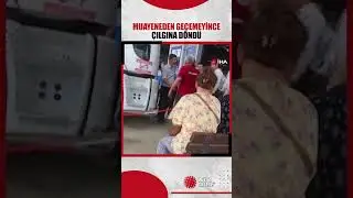 Aracını muayeneye getiren tır şoförü, muayeneden geçemediğini duyunca çılgına döndü.