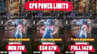Comparing CPU Power Limits: Min 71W / Eco Mode 87W / Full 142W (5800X)