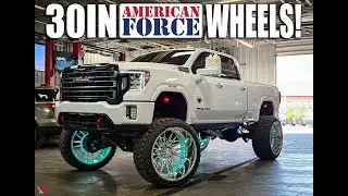 We built a truck with 30in American Force Wheels! 🥵🛻
