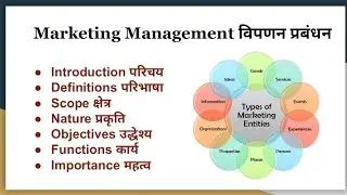 Marketing Management in Hindi - Definitions, Meaning, Scope, Nature, Objective, Function, Importance