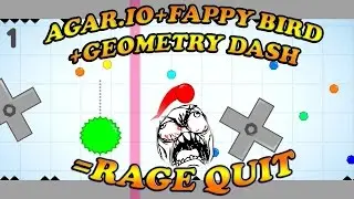 ♥AGARIO♥ New Game, Agario + Flappy Bird + Geometry Dash = Rage Quit