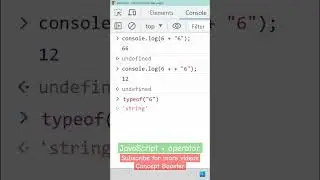 Javascript plus operator, javascript interview question | console.log #javascript #js
