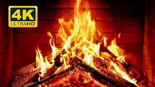 🔥 Cozy Fireplace 4K (12 HOURS). Fireplace with Crackling Fire Sounds. Fireplace Burning 4K