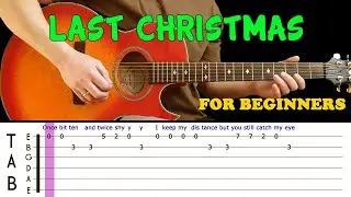 LAST CHRISTMAS | Easy guitar melody lesson for beginners (with tabs) - Wham!
