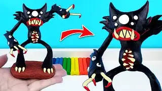 Sculpting of KILLY WILLY «Billy», a scary version of Huggy Waggy. Poppy Playtime with Clay. Tutorial