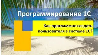 Как программно создать пользователя в системе 1С?