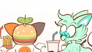 Cheezborger and Slushi's gassy lunchtime