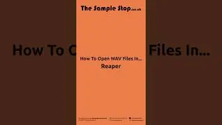 📀 How To Open WAV Files In Reaper 📀 