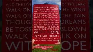 Singing -You”ll never walk alone “ on top of the alps in Switzerland!!