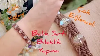 Makrome Balık Sırtı Bileklik Yapımı #makromebileklik #bileklikyapımı #braceletmaking