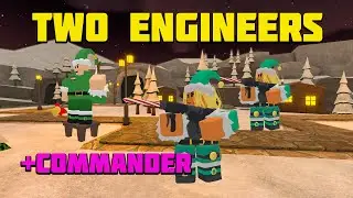 Solo Two engineers + Commander Molten mode - Roblox Tower Defense Simulator