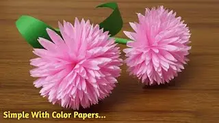 Make beautiful flowers in just five minutes || কাগজ দিয়ে চোখ ধাঁধানো ফুল তৈরি করুন মাত্র ৫ মিনিটে
