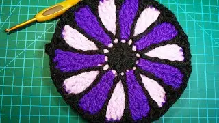 Ч.3. Коврик АСТРА в технике overlay crochet. Ряды 8-13