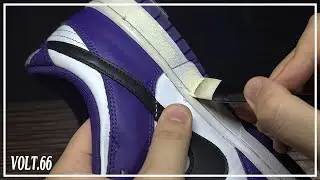 [Custom Shoes] Nike Dunk Low Court Purple Vintage Black Swoosh Custom