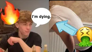 INSANE Hot Sauce Challenge Turns DANGEROUS (HE GOT SICK)
