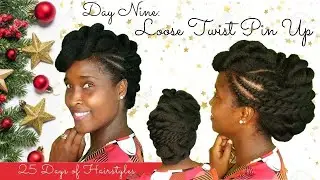 LOOSE TWISTS PIN UP || 🎄 HairMas Day 9 🎄