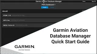 Garmin Aviation Database Manager – Quick Start Guide