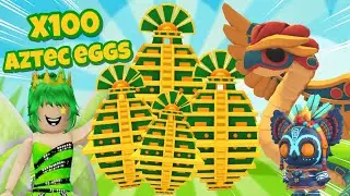 Hatching 100 Aztec eggs in adopt me! (Roblox)