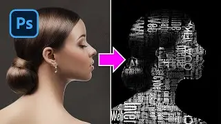 How To Create Text Portrait Effect Easily in Photoshop