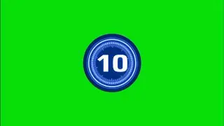 10 Second Timer Countdown with Sound in Green Screen for Educational Video | No Copyright|