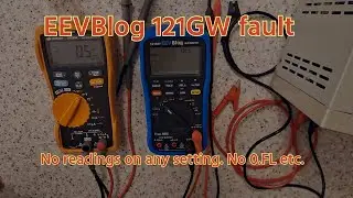 EEVBlog 121GW multimeter fault - not showing any voltage, current or resistance readings.
