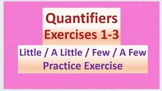 Quantifiers Exercises 1-3 || Little / A Little / Few / A Few || Practice Exercise