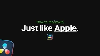 How to animate text Just like Apple in Davinci Resolve | Full Tutorial |