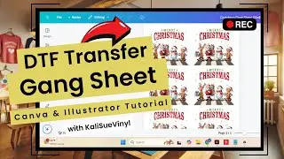 Create GANG SHEET for DTF TRANSFERS l CANVA & Adobe Illustrator l TUTORIAL #dtftransfer #gangsheet