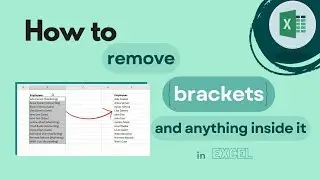 How To Remove Brackets & Anything Inside it In Excel