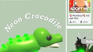 Making NEON Crocodile! ( Roblox Adopt Me )