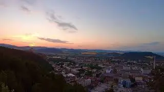 Summer Sunset Timelapse With Balloon Flyover