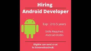 Hiring Android Developer