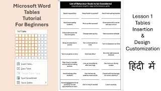 Microsoft Word Tables: Step-by-Step Tutorial for Beginners
