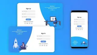 Responsive Login & Registration Form Using HTML & CSS & JS  Sliding Sign In & Sign Up Form #HTML#CSS
