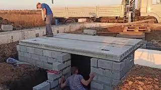 Как сделать подвал в доме своими руками. Часть 2. Кладка стен, перкрытие.