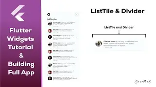 Flutter ListTile & Divider Widgets - Building Full App - Tutorial for Beginners -