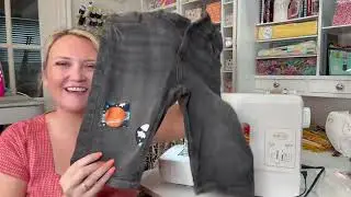How to mend a hole in your pants! Cute way to upcycle your pants!
