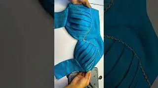 Pleated one tucks blouse design cutting and stitching#shortvideo #shorts #short #blouse #trending