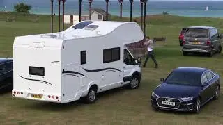 Parking on the cricket pitch - Nairn Links 16 July 2021