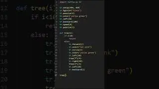 DRAW TREE USING PYTHON TURTLE | PYTHON TURTLE GRAPHICS 