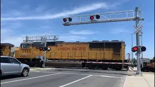 UP 9072 Z-Train Intermodal North - E. Swain Road Railroad Crossing, Stockton CA