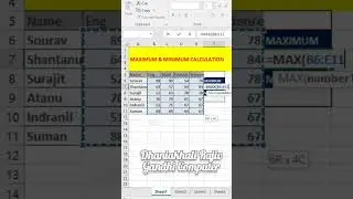 Advance Excel Tricks 8 l Min & Max Calculation #excel #advanceexcel #viral #viralfeeds #computer