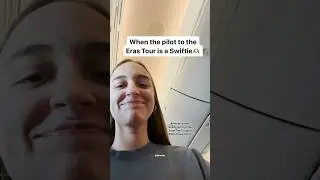 The pilot on this flight showed everyone what a huge Swiftie he is #taylorswift #erastour