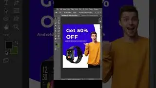 How to Create Ad Banner Design in Adobe Photoshop CC 8X Speed  