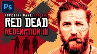 How to create RED DEAD REDEMPTION (RDR) Cover Art Graphics in Adobe Photoshop + Used files